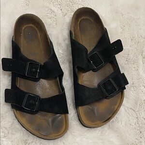 Birkenstock Black Suede Sandals
